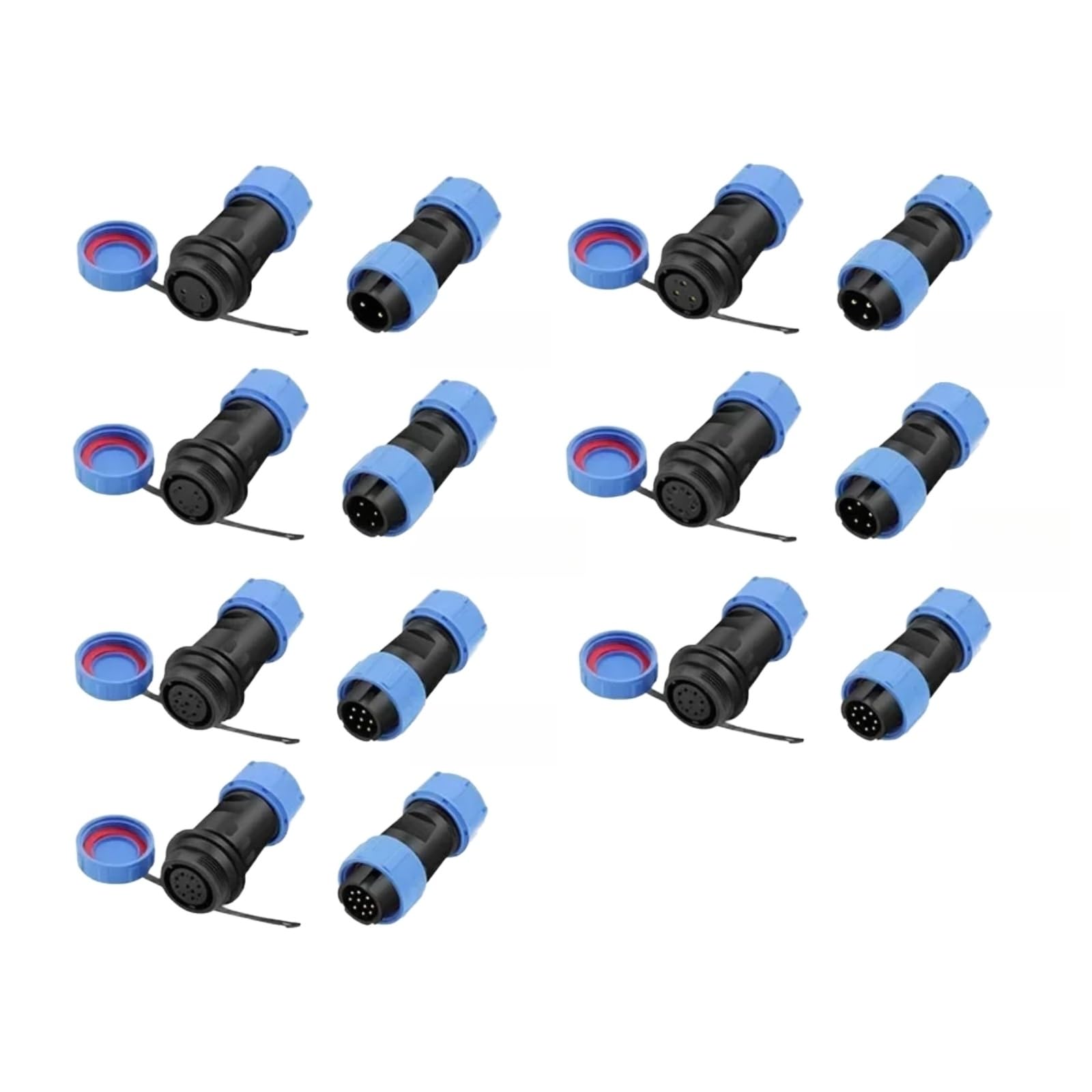 Conector de aviación SP16 impermeable IP68 tipo docking con 2 pines