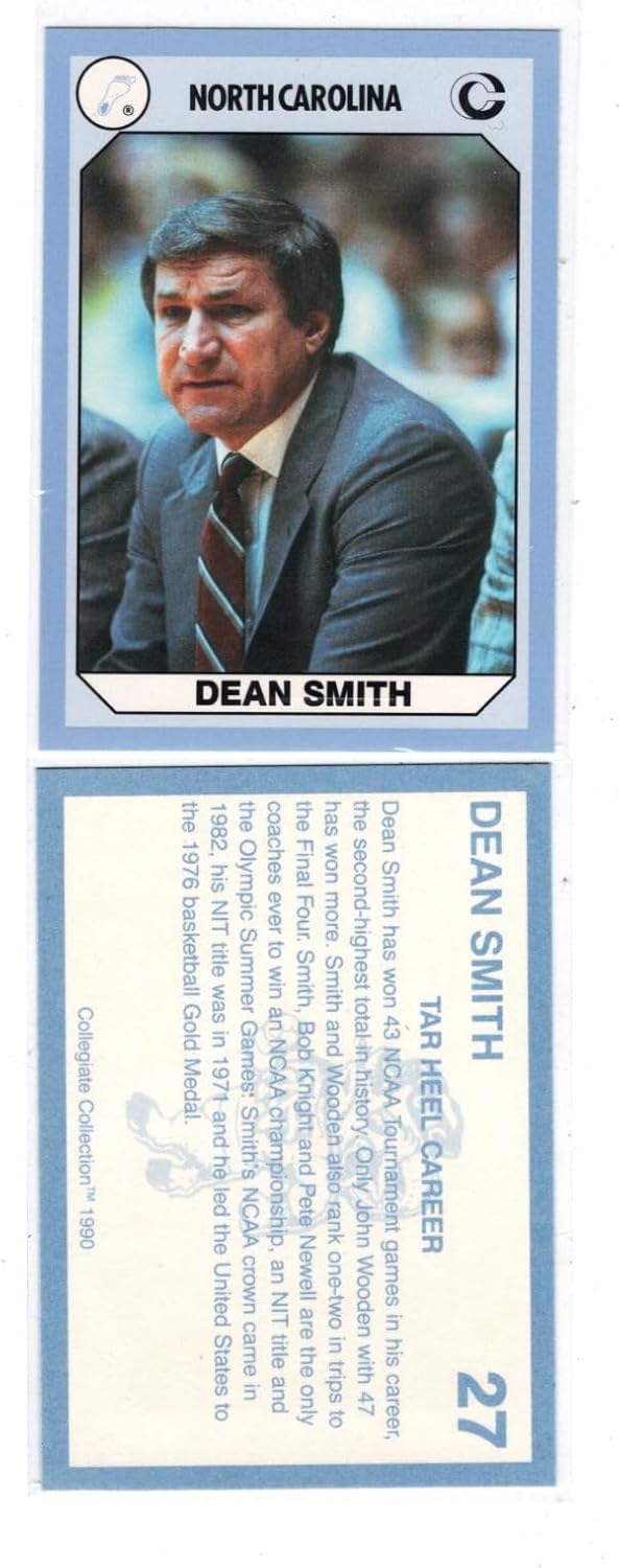 Dean Smith UNC-North Carolina Tar Heels-College Basketball Card #27-UNC