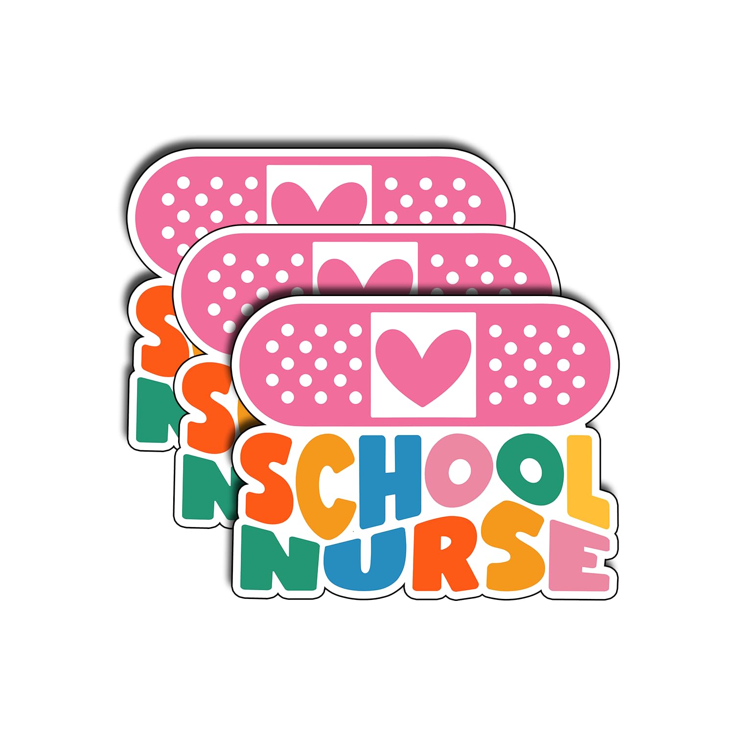 (3Pcs) School Nurse Sticker Medical Quote Funny Healthcare Worker Appreciation Nursing School Graduation Gifts Waterproof Vinyl Decal for Kindle Water