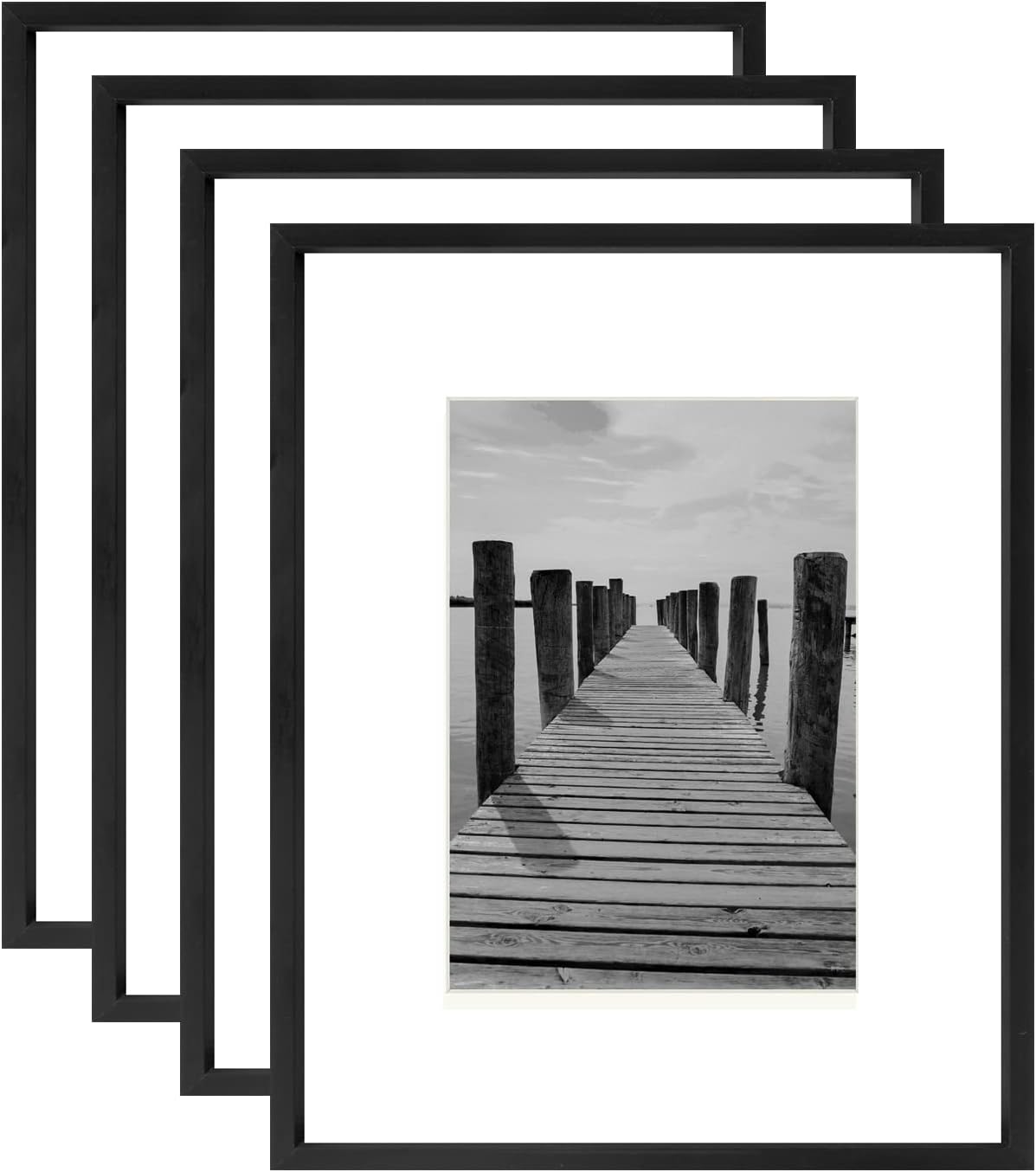KTKDE 8x10 Aluminum Metal Picture Frames Collection 4 PCS