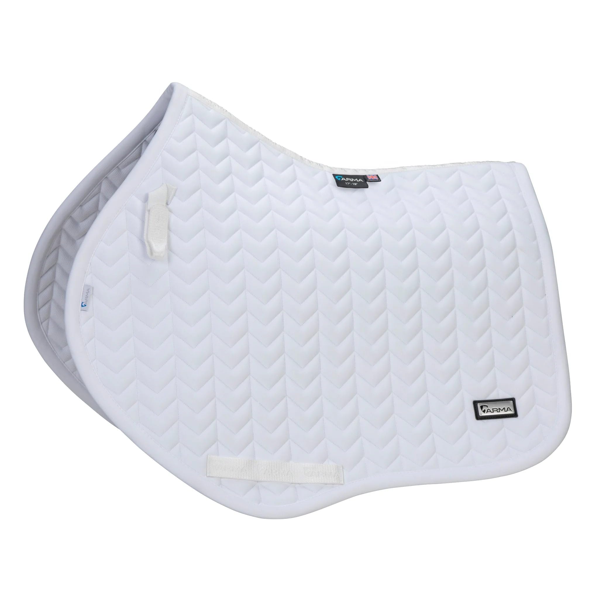 Shires ARMA Elegance 3.0 Jump Pad - Premium Contoured Moisture-Wicking English Saddle Pad White / 15-16.5