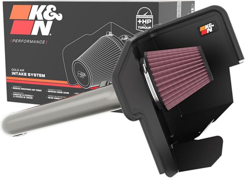 Sistema de admissão de ar frio K&N 77-6018KC com filtro de alto fluxo para Nissan Frontier 2022–2024 – 1 unidade