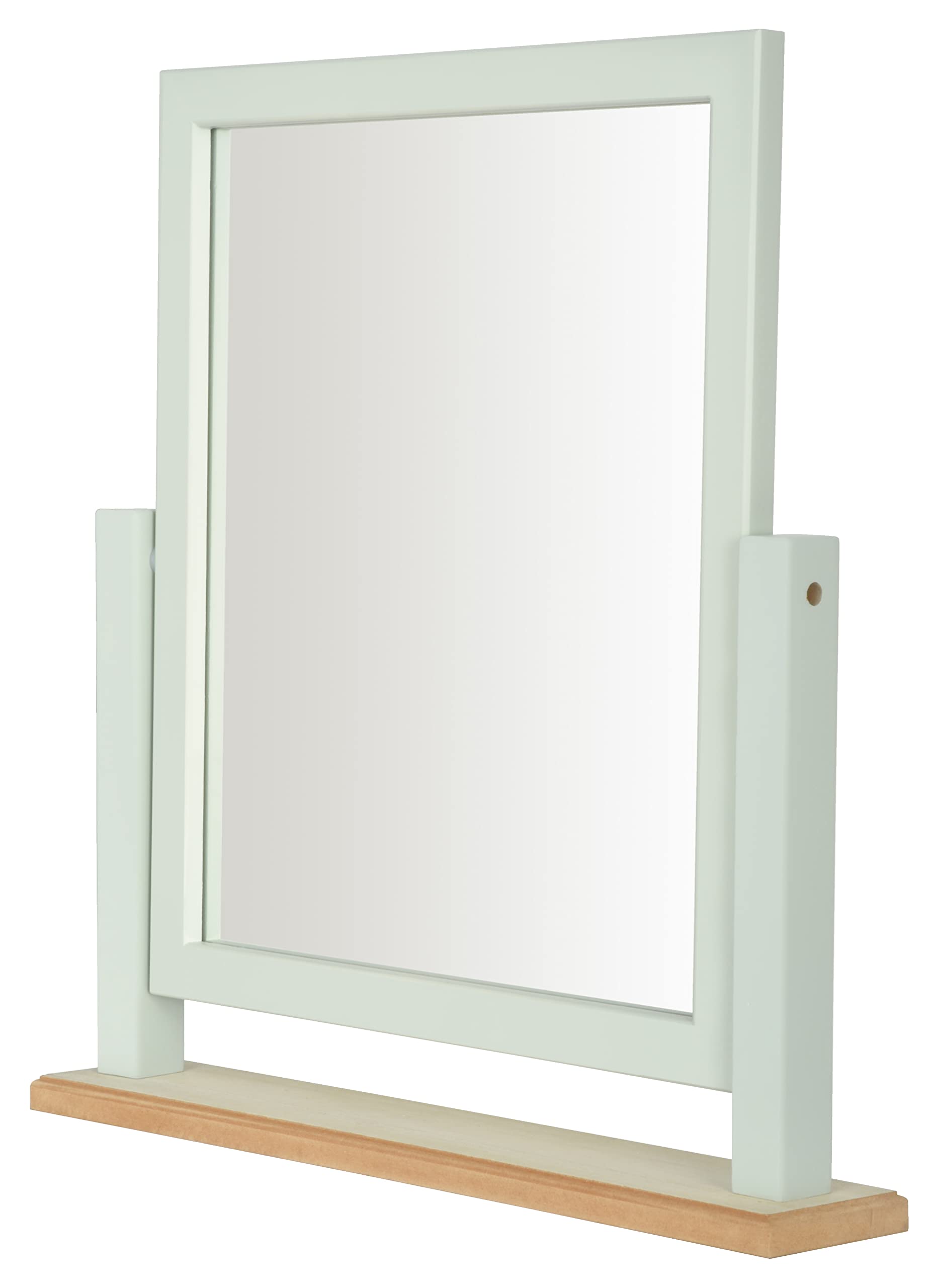 Home Selections Rectangle Wood Dressing Table Mirror, Sage Green Oak, 44x44cm, Two Tone Freestanding Tabletop Mirror - Image 2