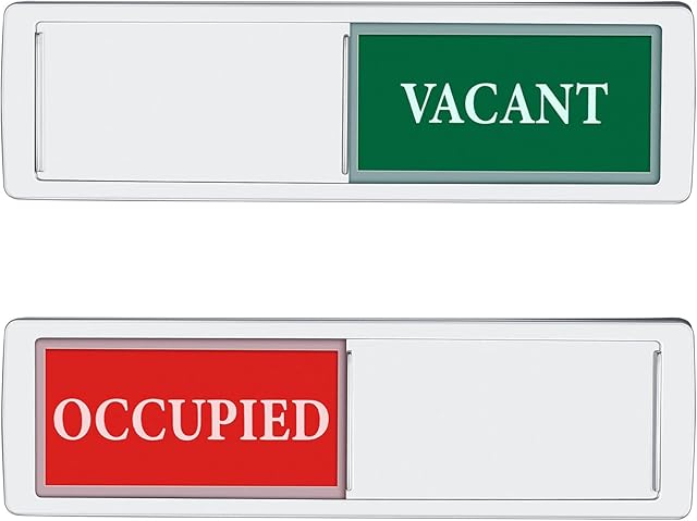 iplusmile Vacant Occupied Sign, Sliding Door Sign Do Not Disturb Sign Restroom Sign Office Sign Conference Sign for Bathroom Home Office Conference Room