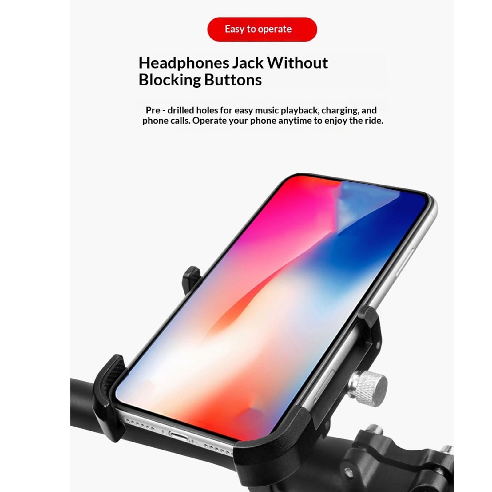 Porta cellulare per bicicletta in lega di alluminio, supporto | Supporto per telefono in lega di alluminio, antivibrazione, regolabile 360°, compatibile con manubri 21–31,8 mm; 3 pezzi