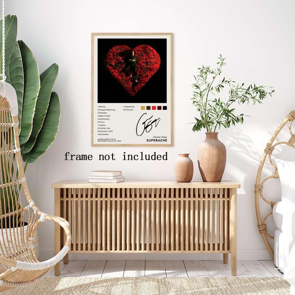 RXlinquial Superache Albumy plakat Conans% plakaty muzyka płótno ścienne zdjęcie wydruk sztuka dekoracja domu sztuka ścienna prezent dla fanów - 30 x 45 cm - bez ramy, styl 1