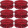 Jishi christmas tree ribbon garland buffalo plaid christmas decorations 9 ft x 6 rolls red and black buffalo check fabric tree ribbon garland vintage farmhouse country rustic xmas holiday home decor  urban country home decor