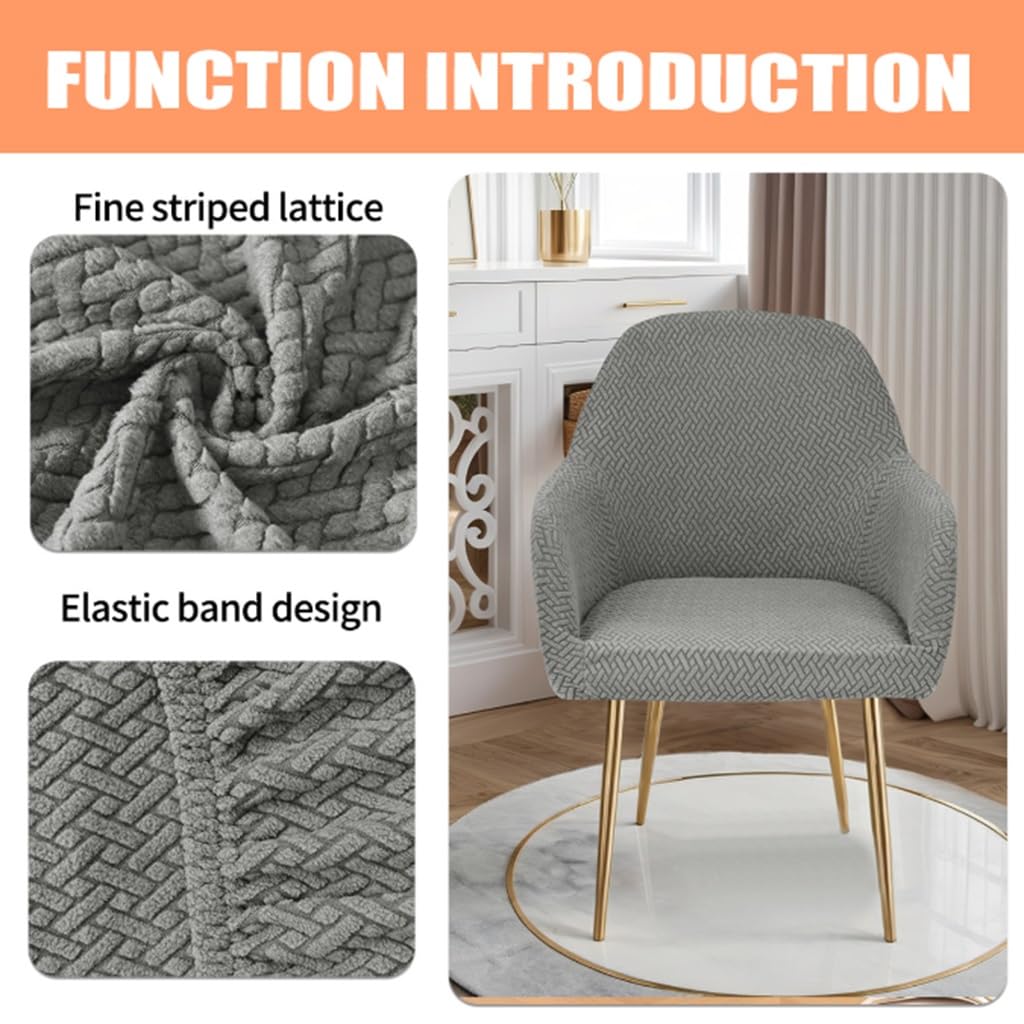 Coprisedie Elasticizzati con Braccioli,Fodere coprisedia per sala da pranzo,Fodera Universale per Sedie da Pranzo con Schienale Curvo, Lavabili per Casa Cucina Ristorante Eventi Décor ﻿(S,2PCS)