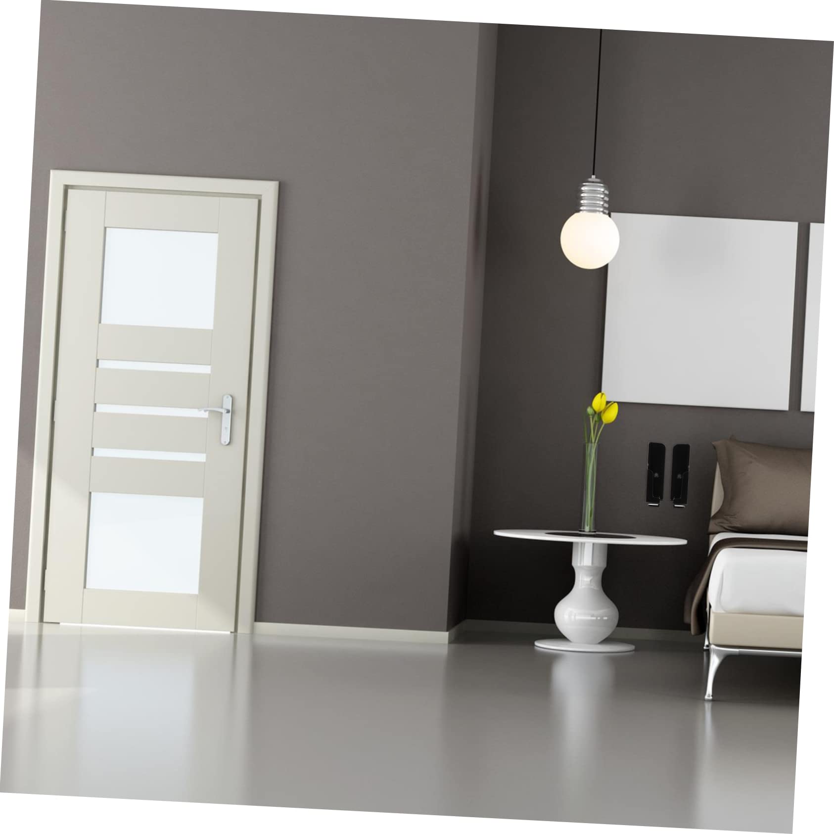 BESTonZON 3 Pares Soporte De Pared para Teléfono Móvil Tableta Soportes De Estantería Soportes para Estanterías Ajustable Teléfono De Pared Abdominales Antes y Después De Soporte De Teléfono