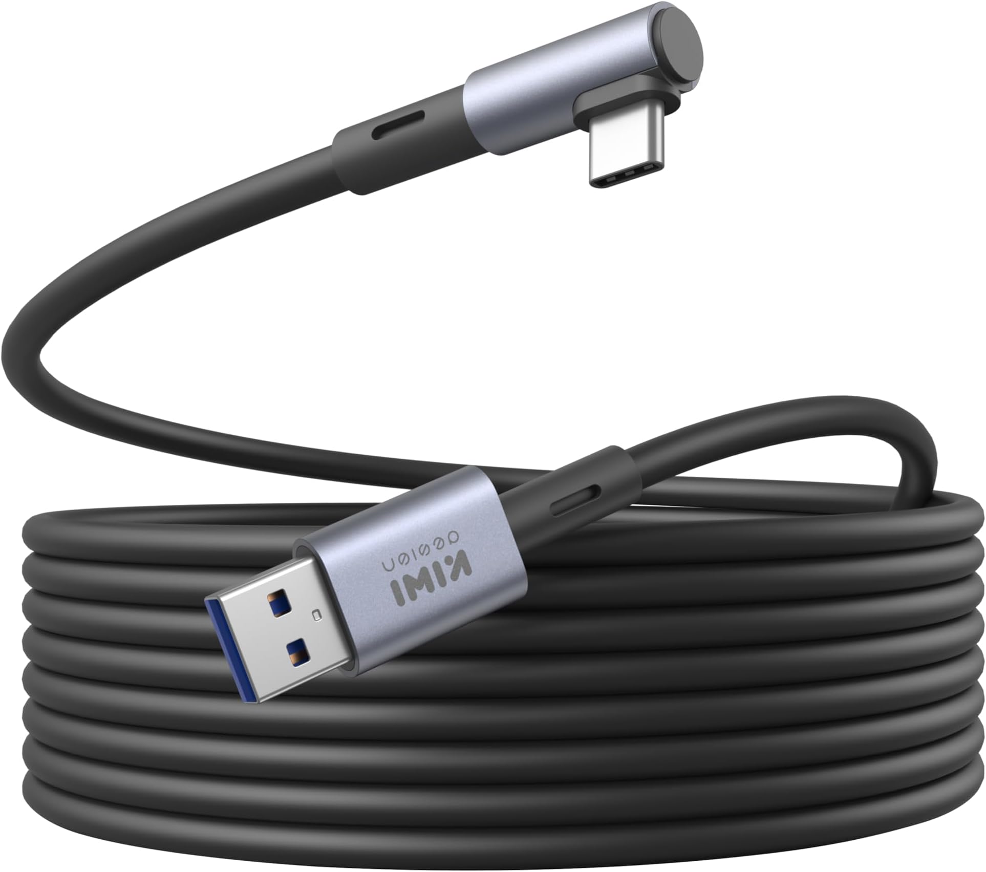 KIWI design 10FT/3M Link Cable Compatible with Quest 3S/3/2/1/Pro, and Pico 4, USB3.0 LinkCable with Cable Clip