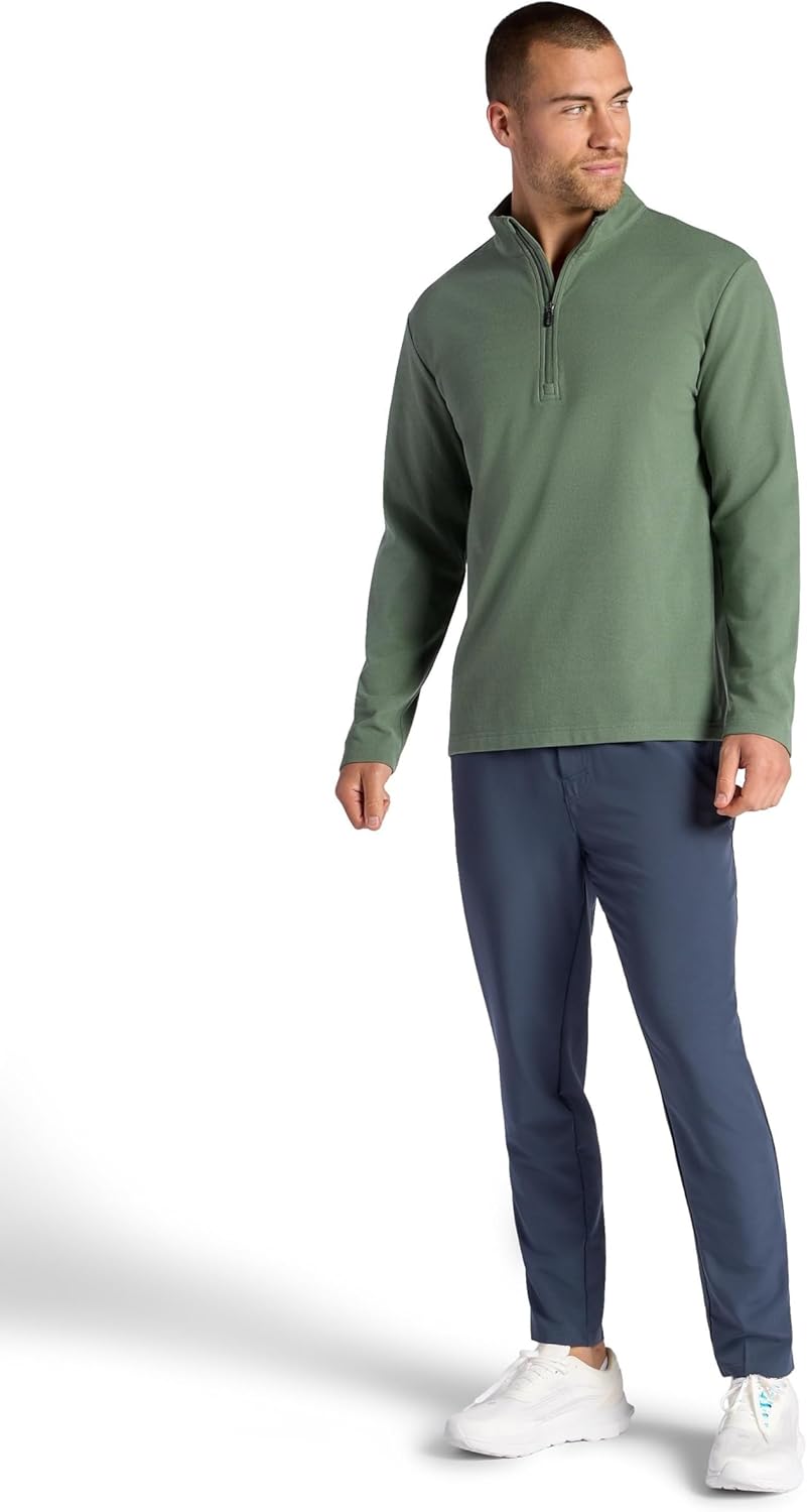 Gaiam Men's Reform Long Sleeve Quarter-zip, Standard Fit, Stretch Midweight Material