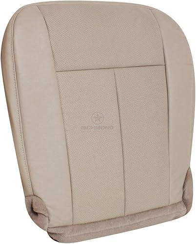 Richmond Auto Tapicería  Cubierta de asiento de cuero de repuesto para lado del pasajero, marrón perforado (Compatible con Ford Expedition XLT) 2015