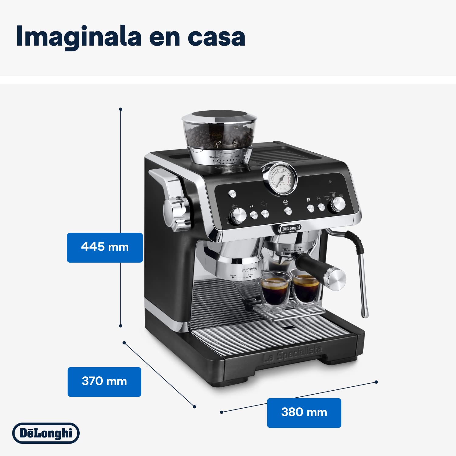 De'Longhi La Specialista Prestigio EC9355.BM Cafetera expreso con molinillo integrado y boquilla profesional para espumar la leche, 2 L, negro