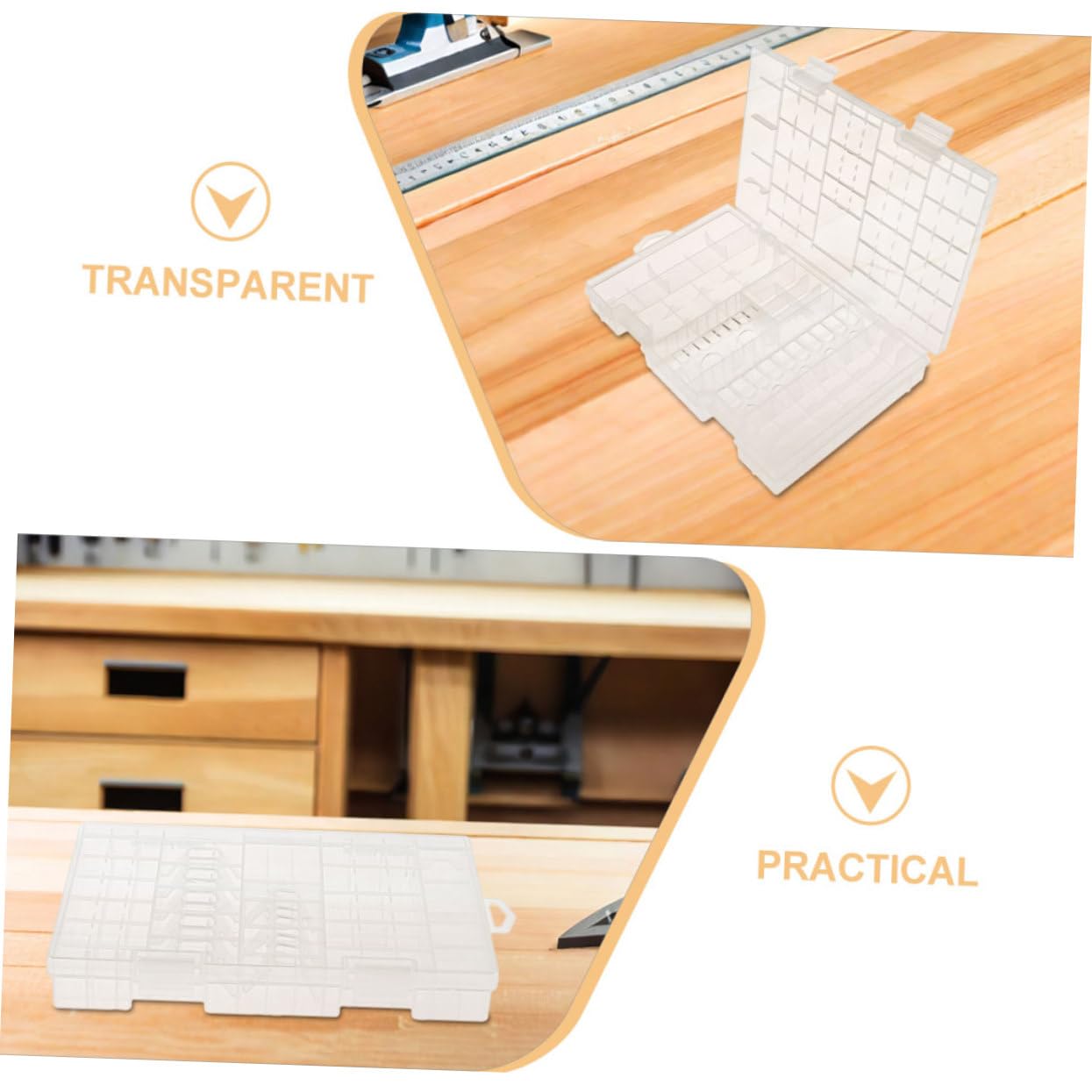 2pezzi Organizzatore Batterie Scatole Plastica Per Conservazione Batterie Portatile Custodia Protettivo Trasparente Organizer in Plastica Per e Viaggi