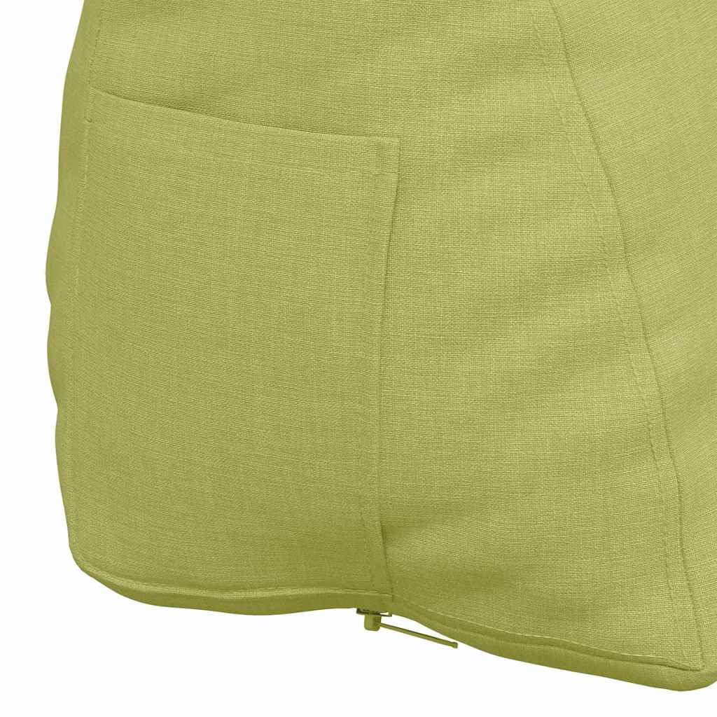 Poduszka na oparcie jasnozielona z materiału, 60 x 20 x 50 cm, z wypełnieniem poliestrowym, zdejmowana i nadająca się do prania, ergonomiczna poduszka na sofę, do biura, łóżka, samochodu