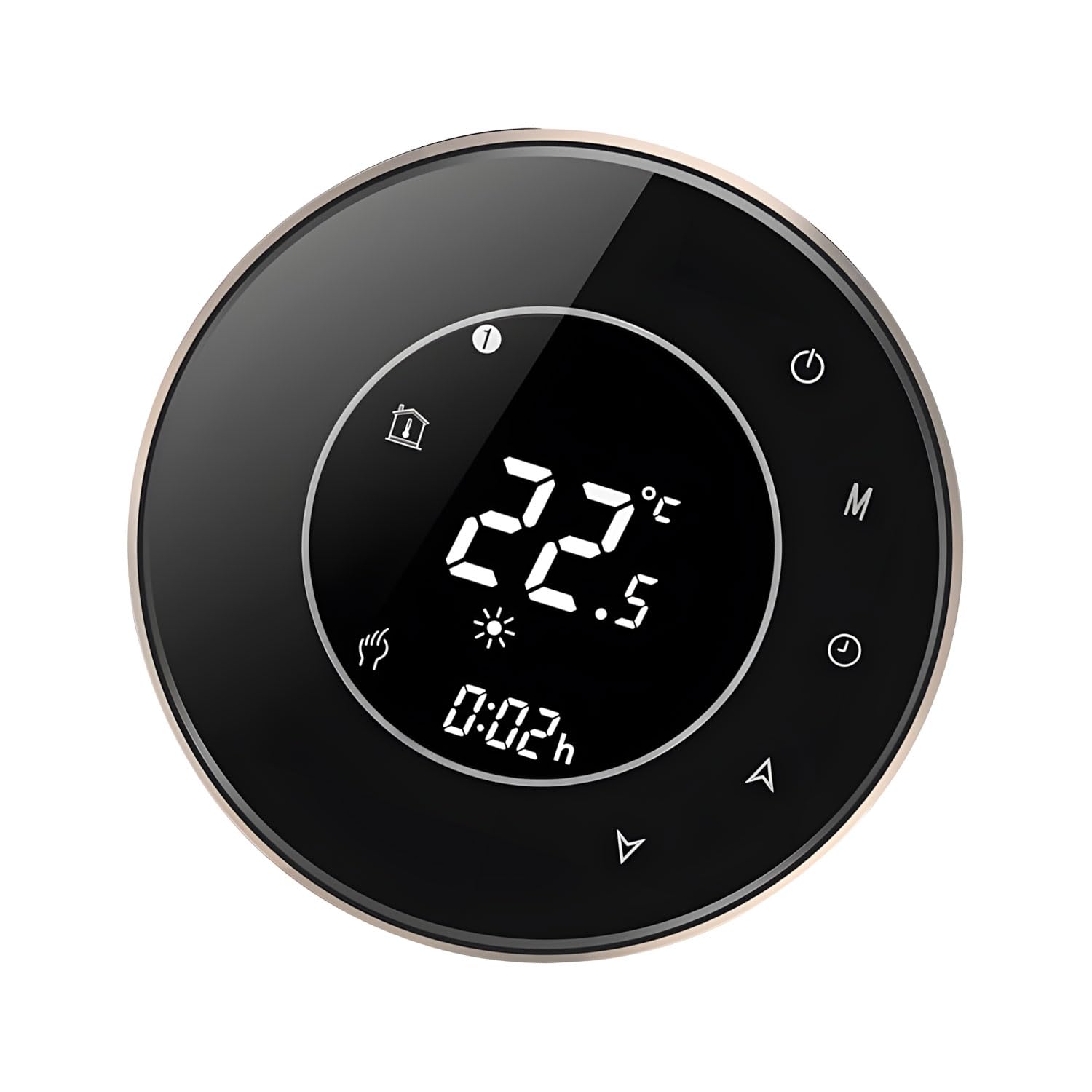 Regulador compatible para varios dispositivos de calefacción, incluyendo hornos de pared, ofrece una instalación sencilla y características de seguridad LCD