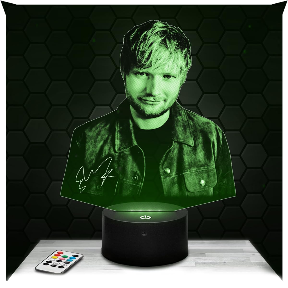Lampephoto.fr - Ed Sheeran 3D Lamp, Night Light 3D LED Illusion Lamp, British Singer, Gift idea for Boys and Girls, Night Light for Children's or Adult's Bedroom, Gifts Merchandising