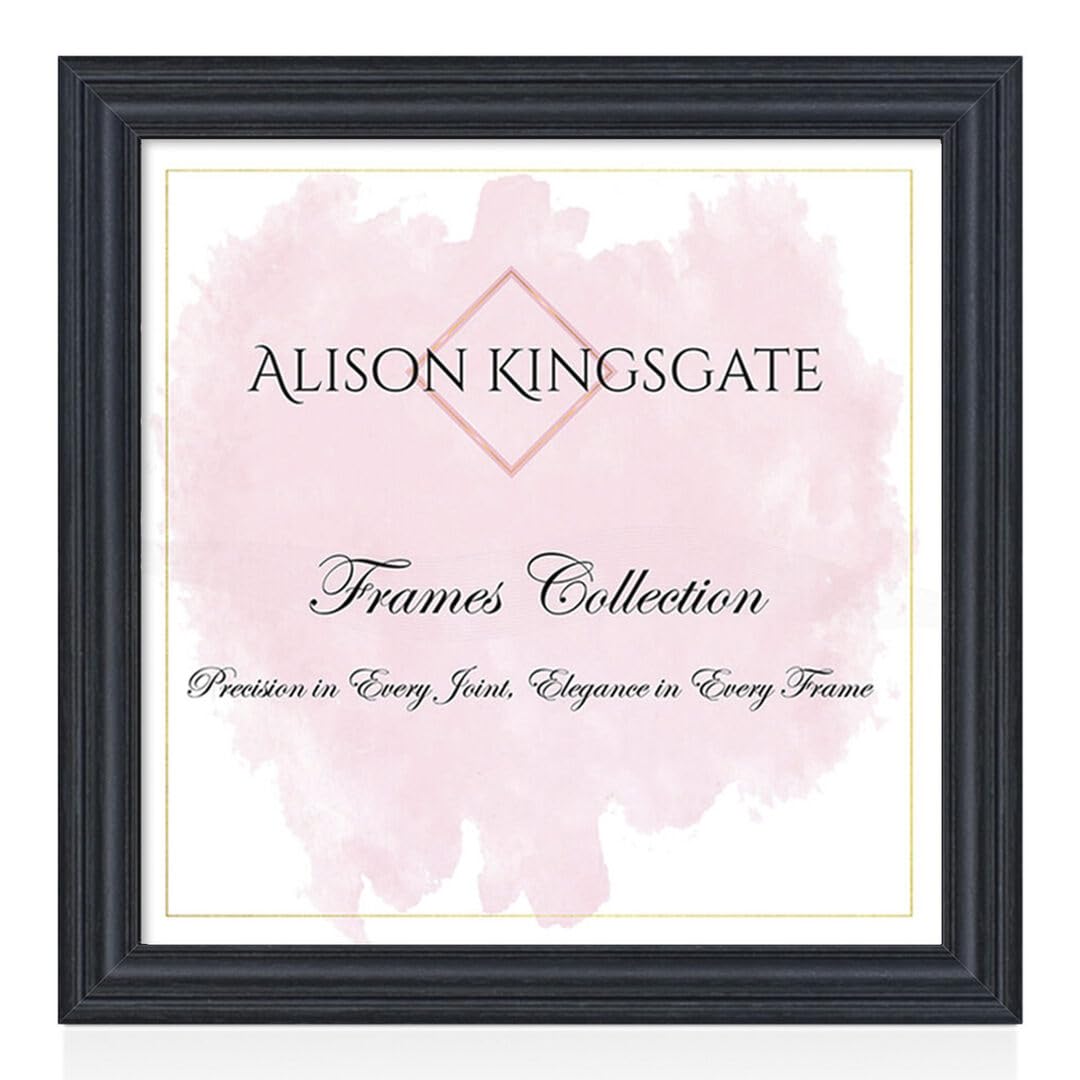Alison Kingsgate Classic 5X5 Black Photo Frame-Engineered Wood Picture Frames with Shatterproof Perspex - Ideal for Certificates & Artwork-Wall Mount or Tabletop - Multiple Sizes & Colours Available โ image 1