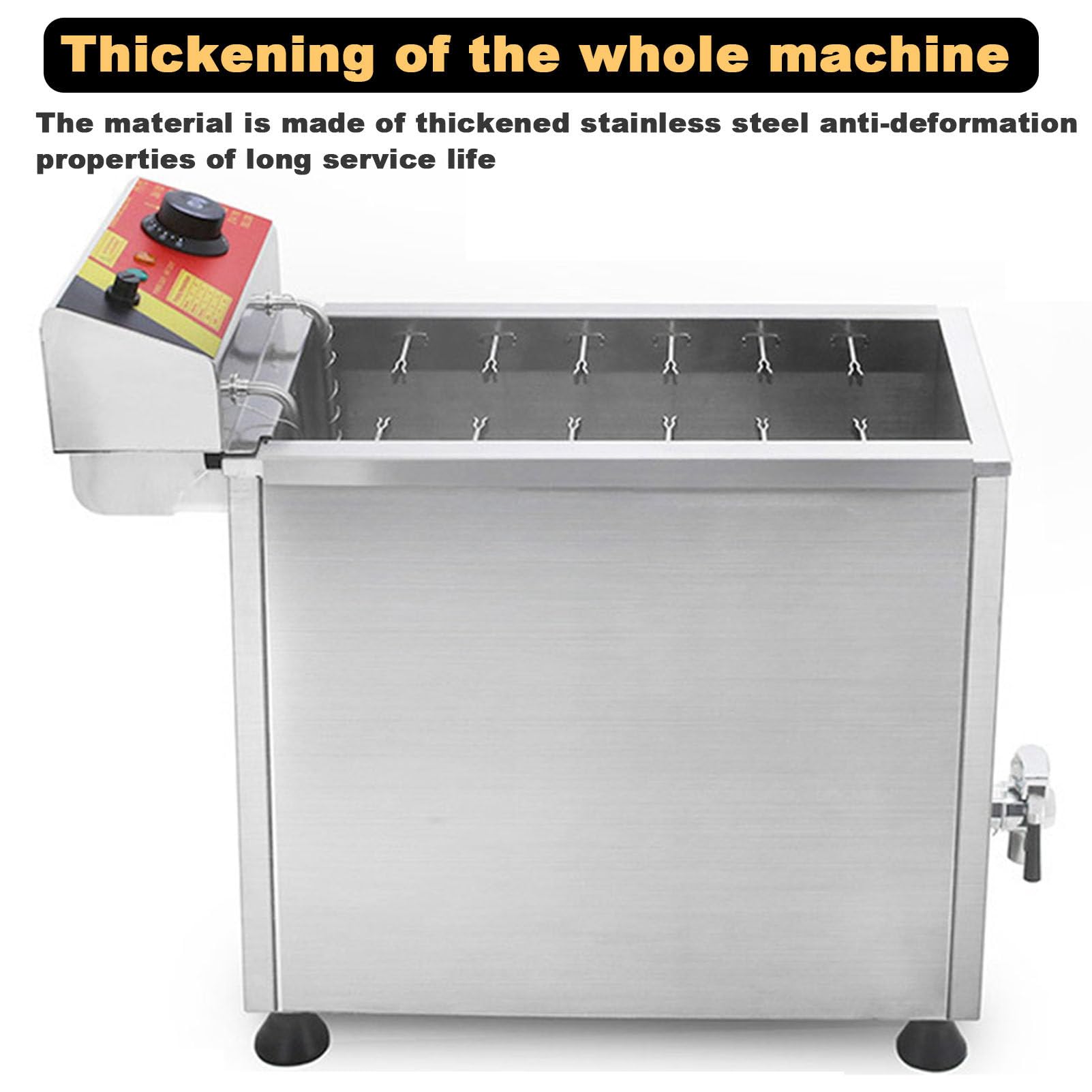 Gewerbliche Automatische Fritteuse Mit 12 Haken Und Großem Fassungsvermögen Für Käse, Mozzarella, Hotdogs Und Andere Hotdogs, Elektrische Fritteuse Für Koreanische Corn D,