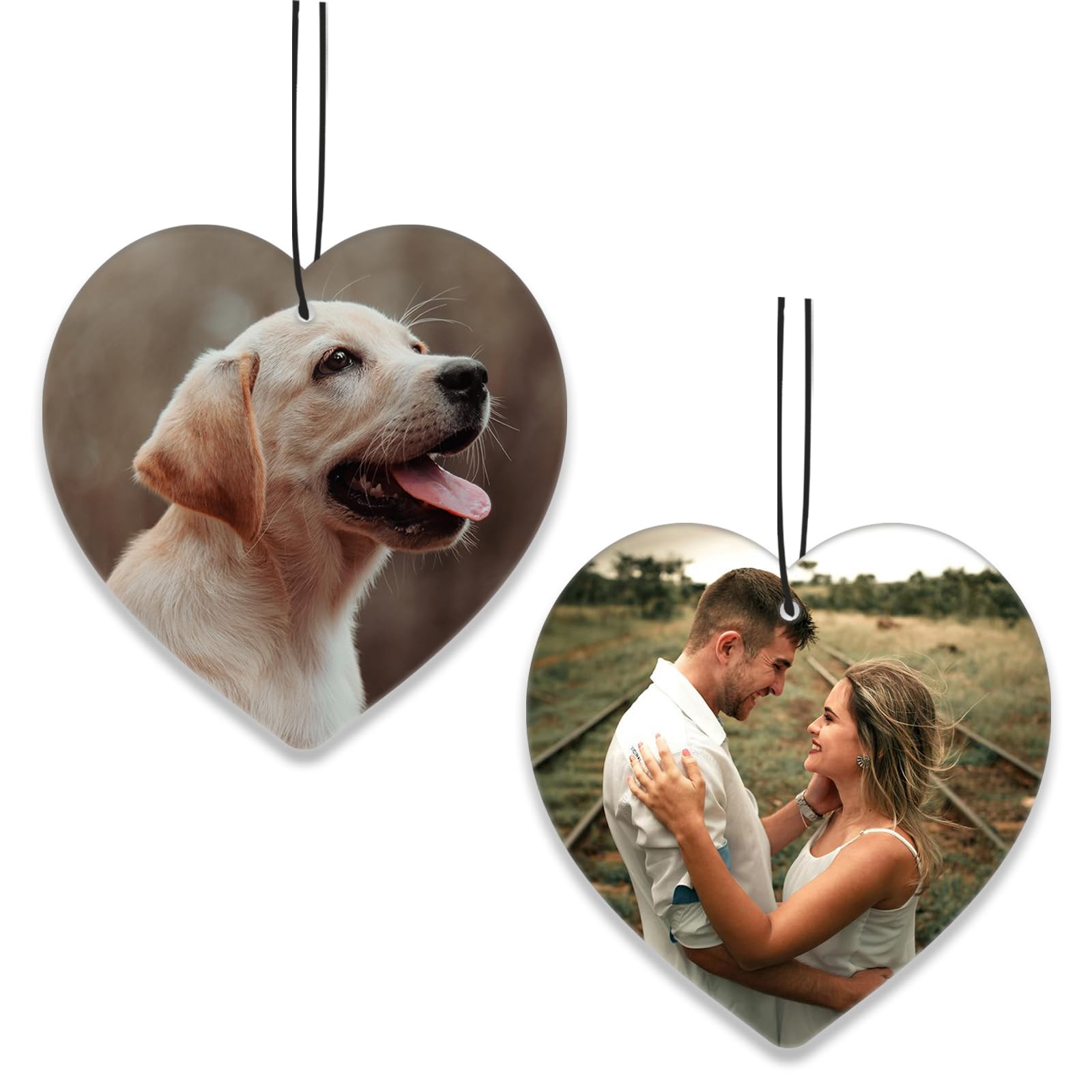 Custom Air Fresheners with Pictures - Personalized Photo air Freshener for Car, Double Sided Print Photo/Logo With Scents for Bedroom, Bathroom,