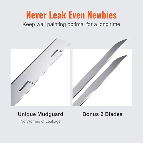 Miniatura 5 de VEVOR Caja plana para paneles de yeso, 10 pulgadas de ancho, limpieza rápida, caja de barro con acabado de aluminio para placas de yeso, cartón,