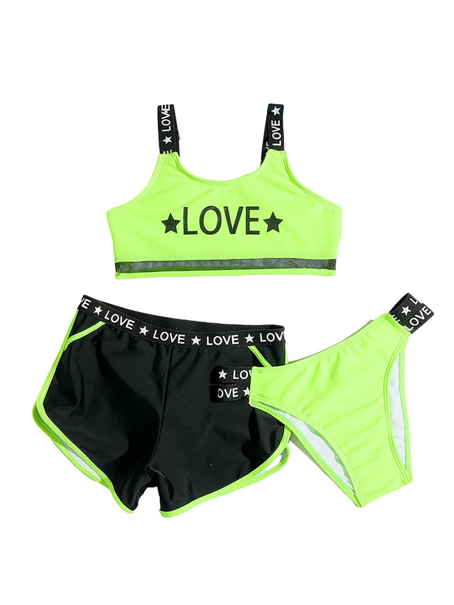 Nyeemya Conjunto de Bikini Bralette Niñas Trajes de Dos Piezas Bañador Volant Top Braguita Bragas de Bikini Ropa de Playa