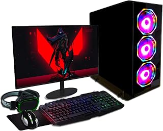 PC Gamer Completo Blue PC AMD Ryzen 3 4100 3.8GHZ 16GB DDR4 GT 730 4GB SSD 240GB Fonte 500w Monitor 19'' Kit Gamer
