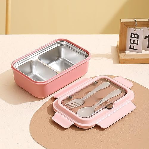 Stainless Steel Insulated Lunch Box with Vacuum Seal Technology - Leak-Proof, Compact Design for All-Day Temperature Retention, Portable Meals for Adults, Commuters Use