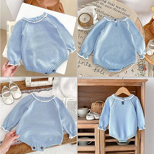 Simplee kids Baby Girls Kint Romper Fall Long Sleeve Rompers Newborn Baby Solid Overall Jumpsuit Outfits4
