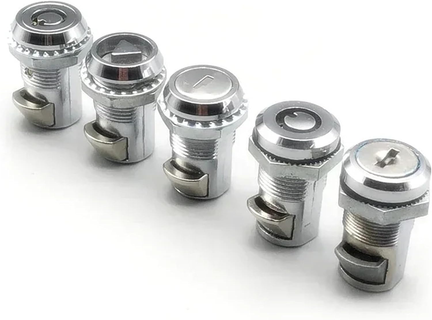 Distribution Box Cabinet Door Switch Control Door Lock Telescopic Rotary Latch Triangular Cylindrical Lock MA097 1Pcs(F)