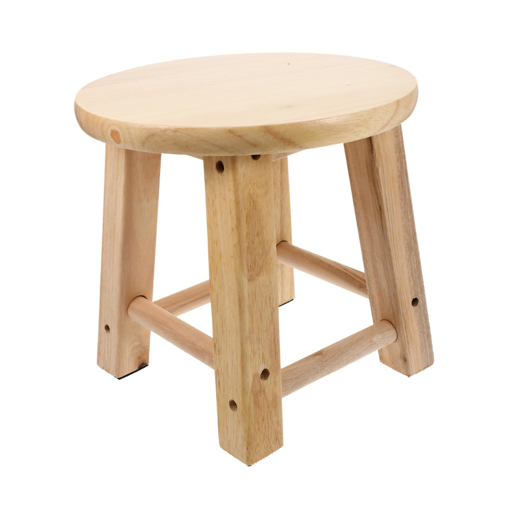 STOBAZA De Baño Redondo De Madera Miniatura Silla De Baño Elevada para Sentadillas Práctico y Cómodo