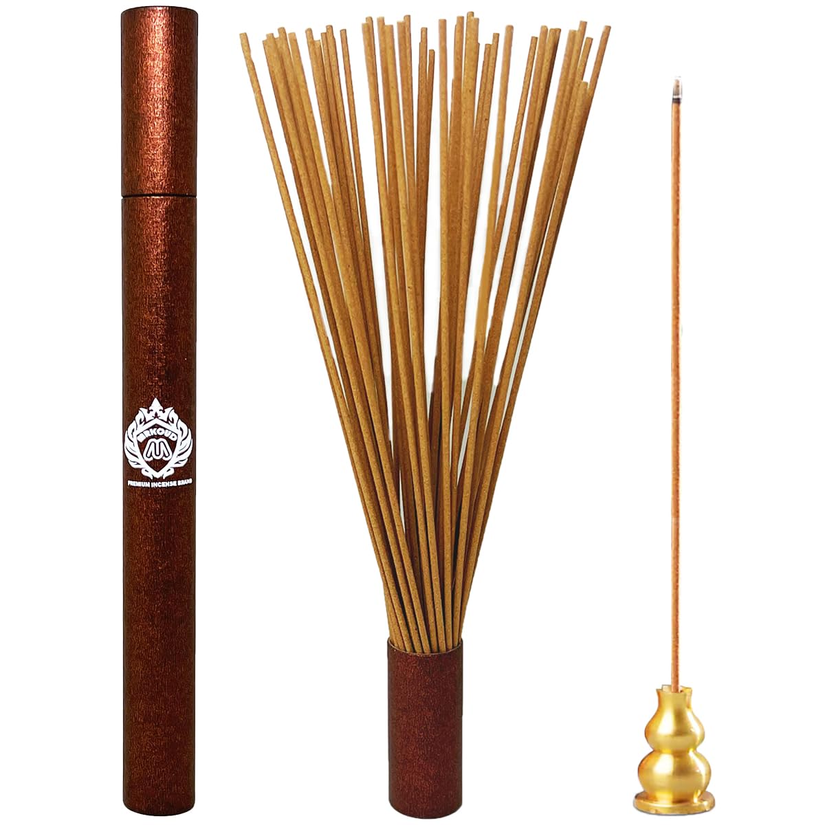 MRKOUD Premium Agarwood Incense Sticks, Pure Cambodian Agarwood Incense, 100% Natural Oud Bakhoor, Long-Lasting Aroma for Relaxation, Meditation, and Home Fragrance - (2mm x 21cm) 40 Sticks