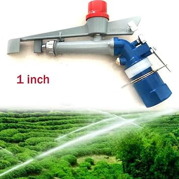 Adjustable Impact Sprinkler, 1inch 360 Degree Adjustable Irrigation Spray Device Sprinkler Large Area Watering Tool
