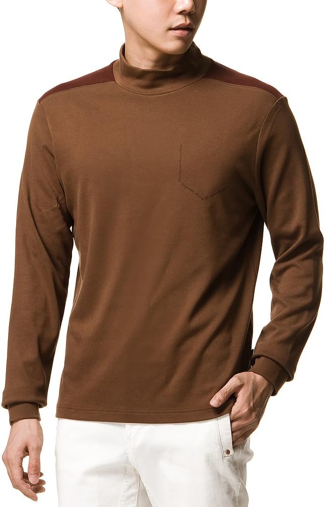 ELORD Men's Golf Long Sleeve Fleece Therma-FIT Active Sports Performace Shirt