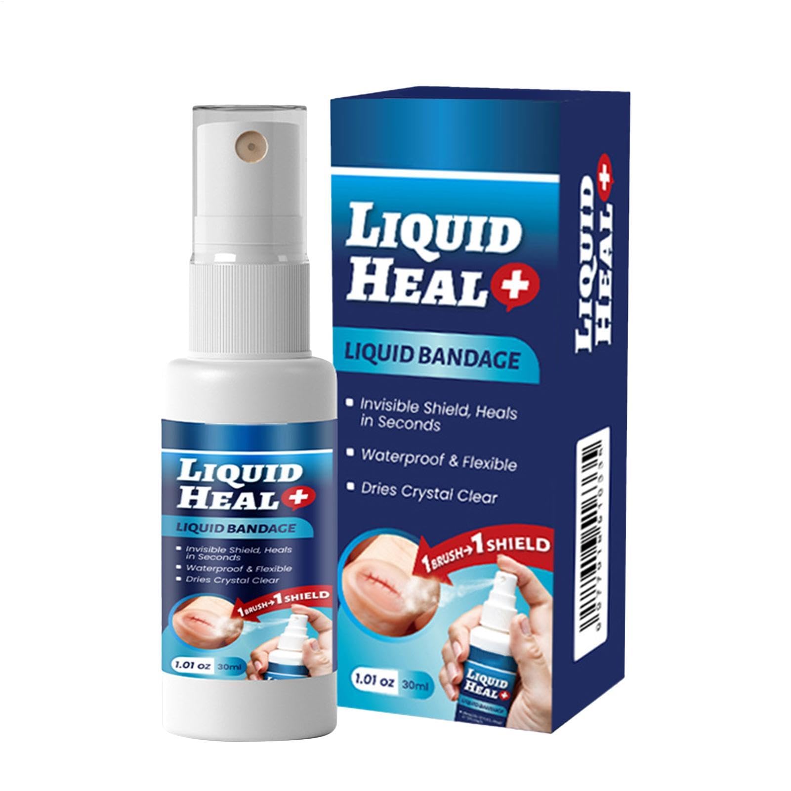 Pegamento líquido para la piel, cuidado de vendaje en aerosol, apósito impermeable con sellado rápido, cubierta adhesiva con fórmula , accesorio de salud de 1.14 pulgadas, suministro médico para