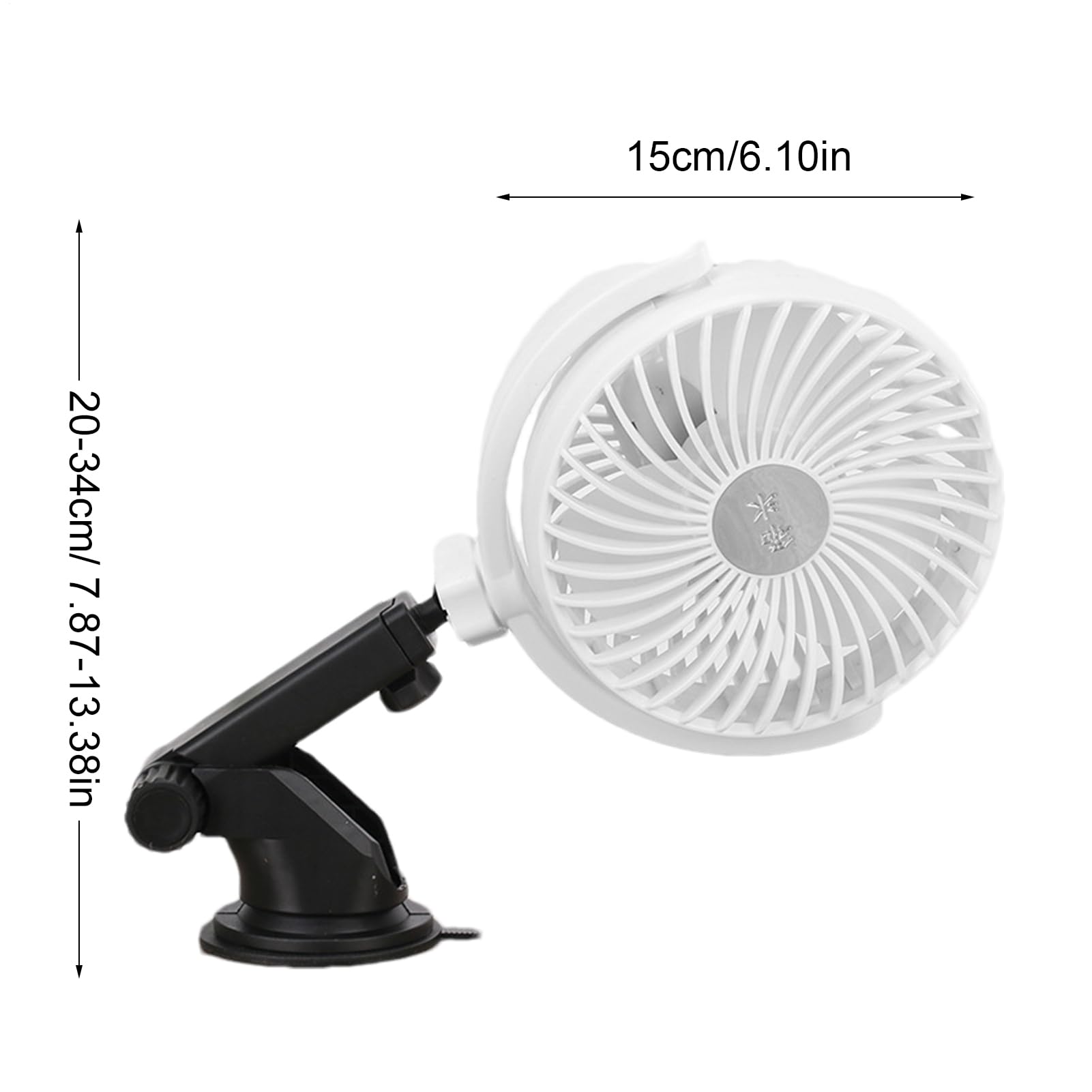 Ventilatore a Batteria Potente, Silenzioso, 3 Velocità