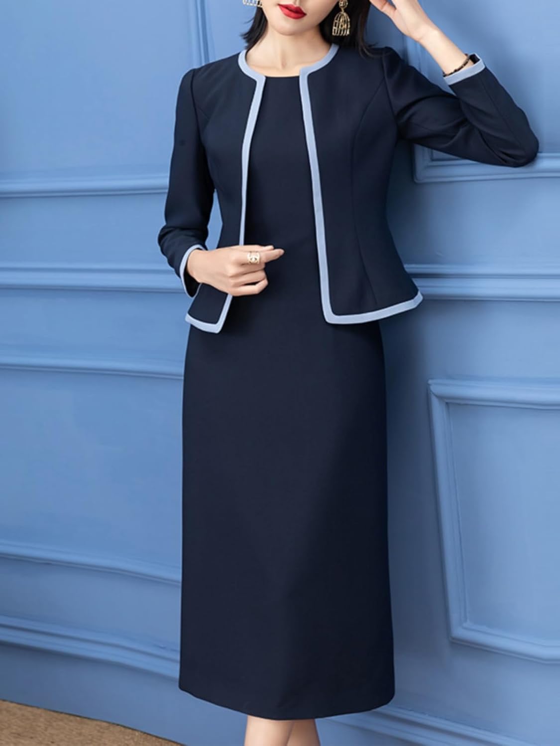 [TRVELBETT] 卒業式 スーツ 母 40代 体型カバー セットアップ 入学式 ママスーツ 大きいサイズ 入園式 卒園式 セレモニースーツ レディース ワンピース フォーマルスーツ 顔合わせ 服装 50代 60代 70代 30代 結婚式 お宮参り