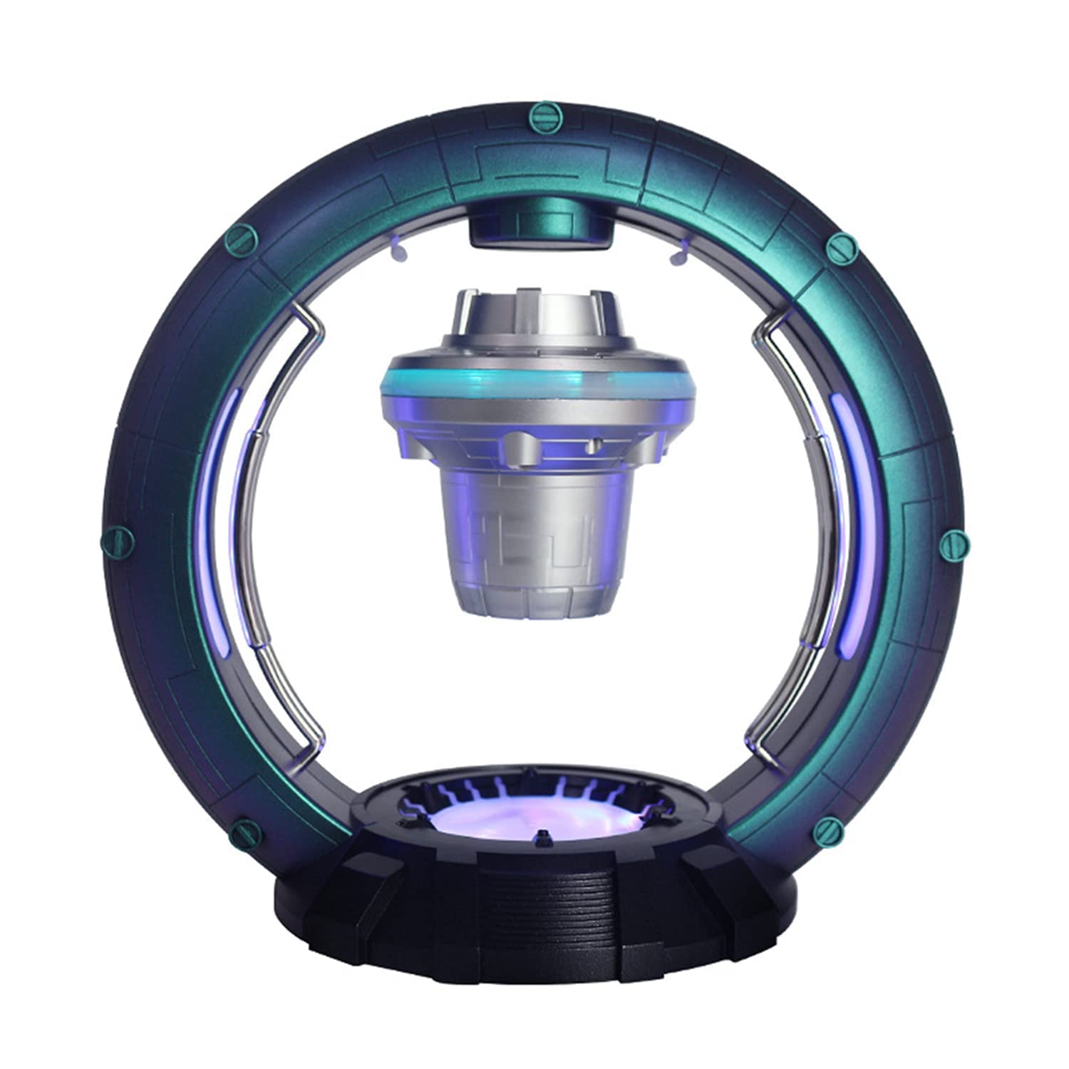 Haut-parleur à lévitation magnétique avec veilleuse LED et connexion Bluetooth sans fil