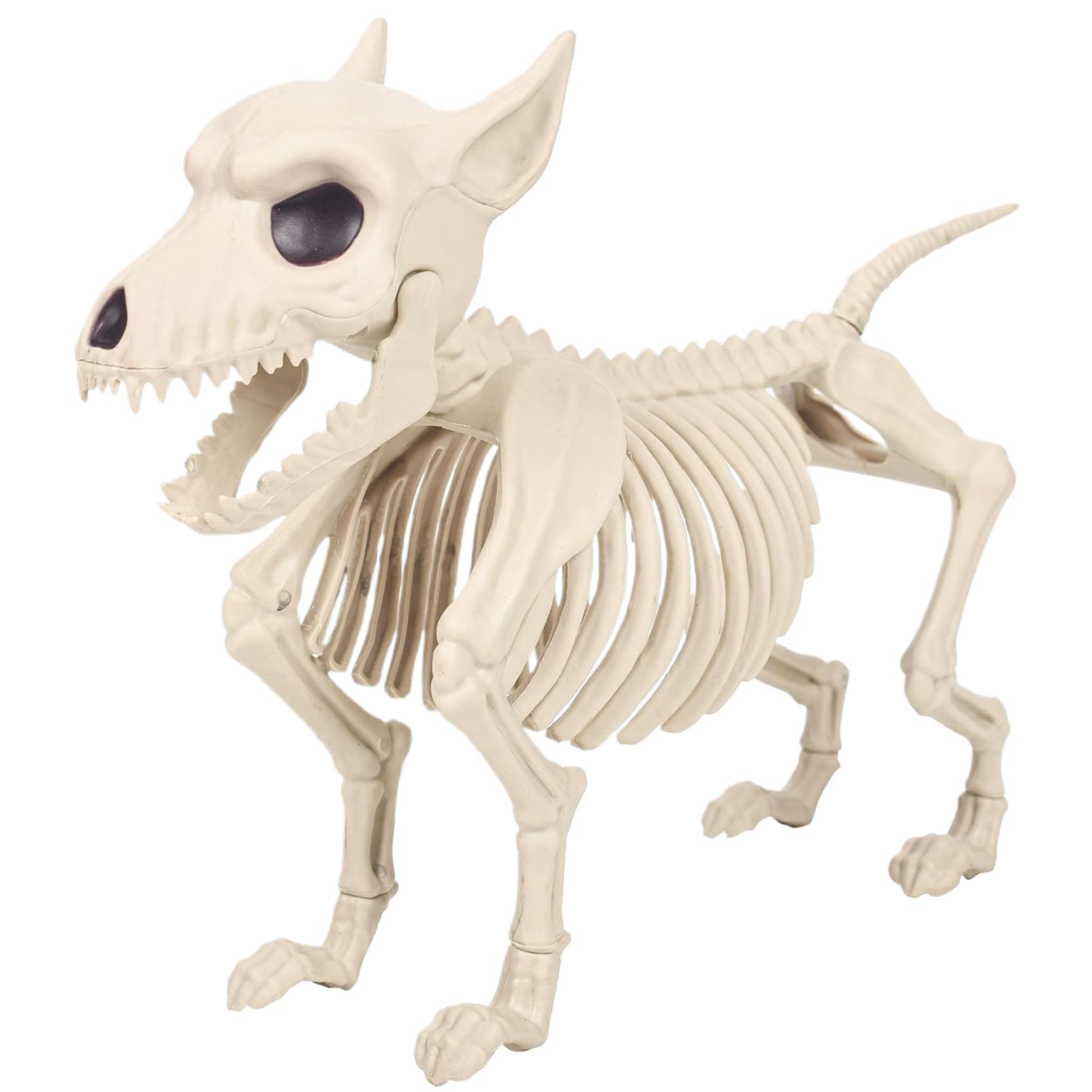 Goutdori Skeleton Dog Scary Halloween 17.3x13.2in, Dog Skeleton with Sharp Teeth Decor for Home Party Haunted House