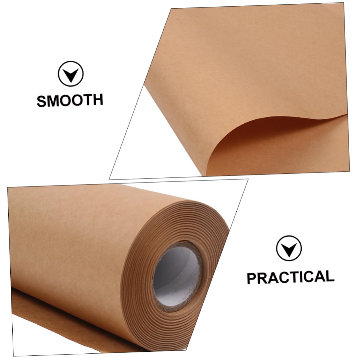 LOLIPPYY Papier Résistant et Polyvalent Rouleau 45cm X 30m Marron Kraft pour Emballage Présent et Art Craft pour Décoration et Emballages