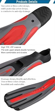 Swim Training Fins Professional Diving Fins Training Mono Swimming Snorkeling Fins Diving Fins Longfin Water Sports Equipment Fins(Black,XXS 35-36)