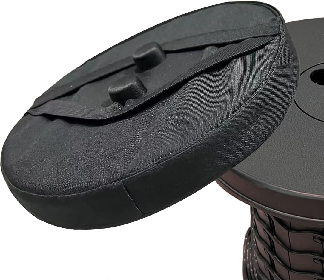 Thick Seat Cushion for Telescopic Stools, Collapsible Stool Chair Pads with Thickened Memory Foam, Fits All Round Retractable Folding Stools (Cushion Only)