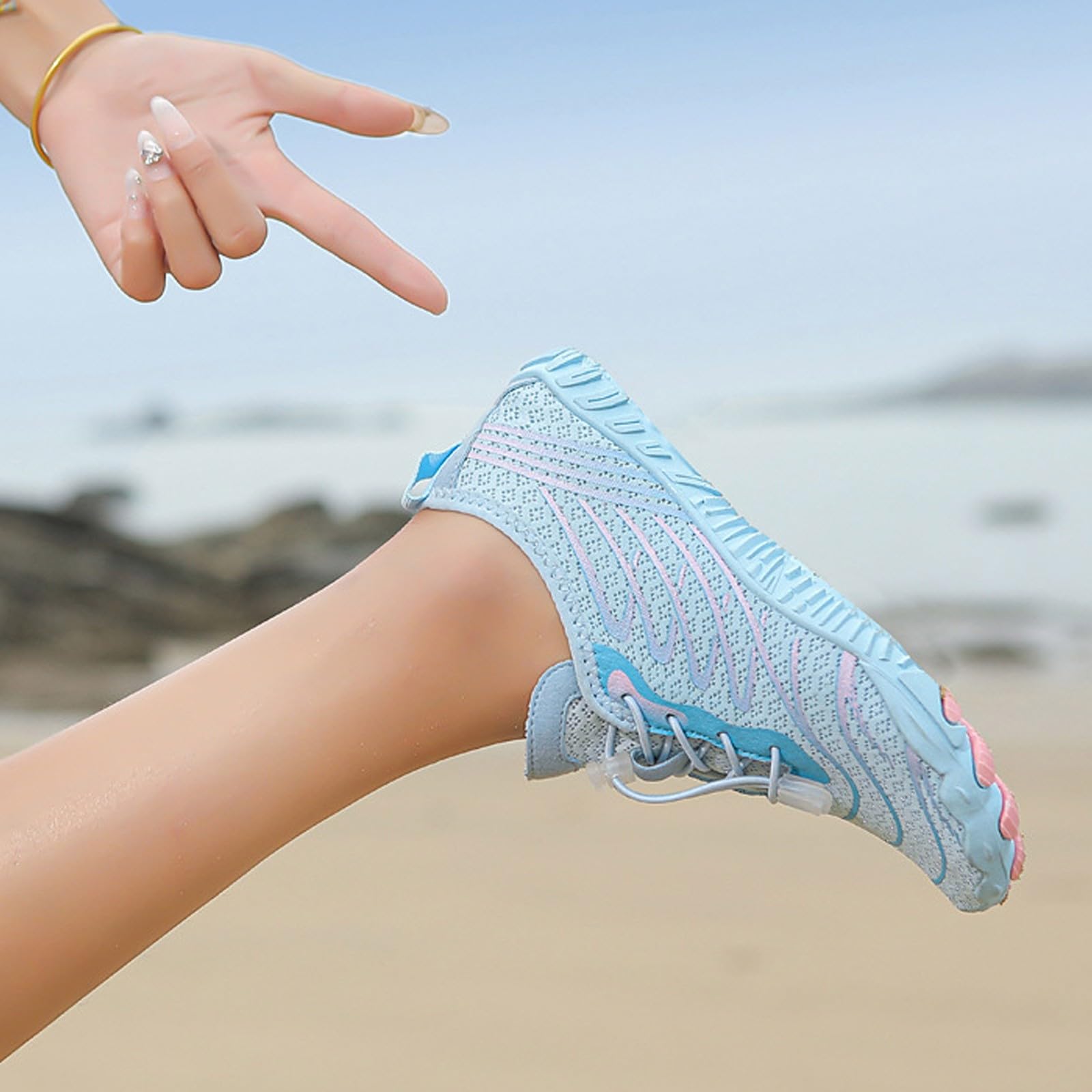 Zapatos de agua Zapatos Acuáticos para Mujeres y Hombres de Playa Descalzo Deportes al aire libre de verano para senderismo, Natación, Playa, río, Piscina, Lago, Barefoot Shoes