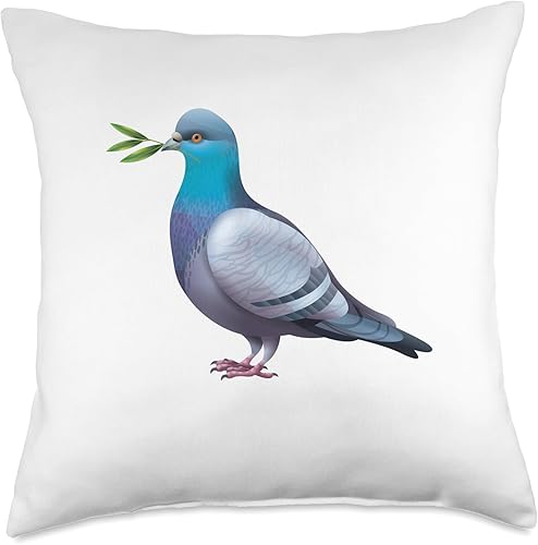 Taubenzüchter Tauben Fliegen Vogel LR Carrier Dovecote Bird Whisperer Pigeons Throw Pillow, 18x18, Multicolor