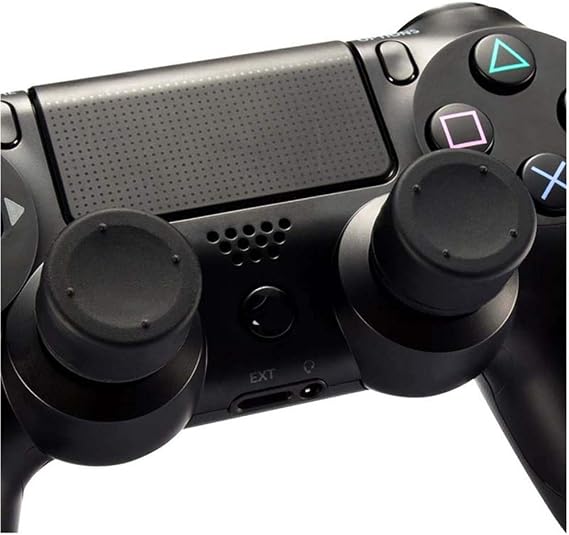 8 Pcs Heightened Soft Silicone Anti-Slip Analog Joystick Thumb Grip Stick Cap Cover Case Skin Skid Heighten for PlayStation 4 PS4 PS3 Xbox Controller (Black)