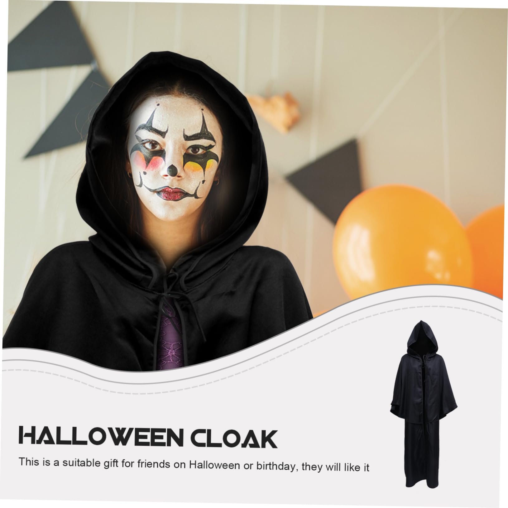 SOIMISS Cape à Capuche Longue Pour Halloween Déguisement Cosplay Pour Fêtes Et Jeux De Rôle Costume Élégant Et Confortable