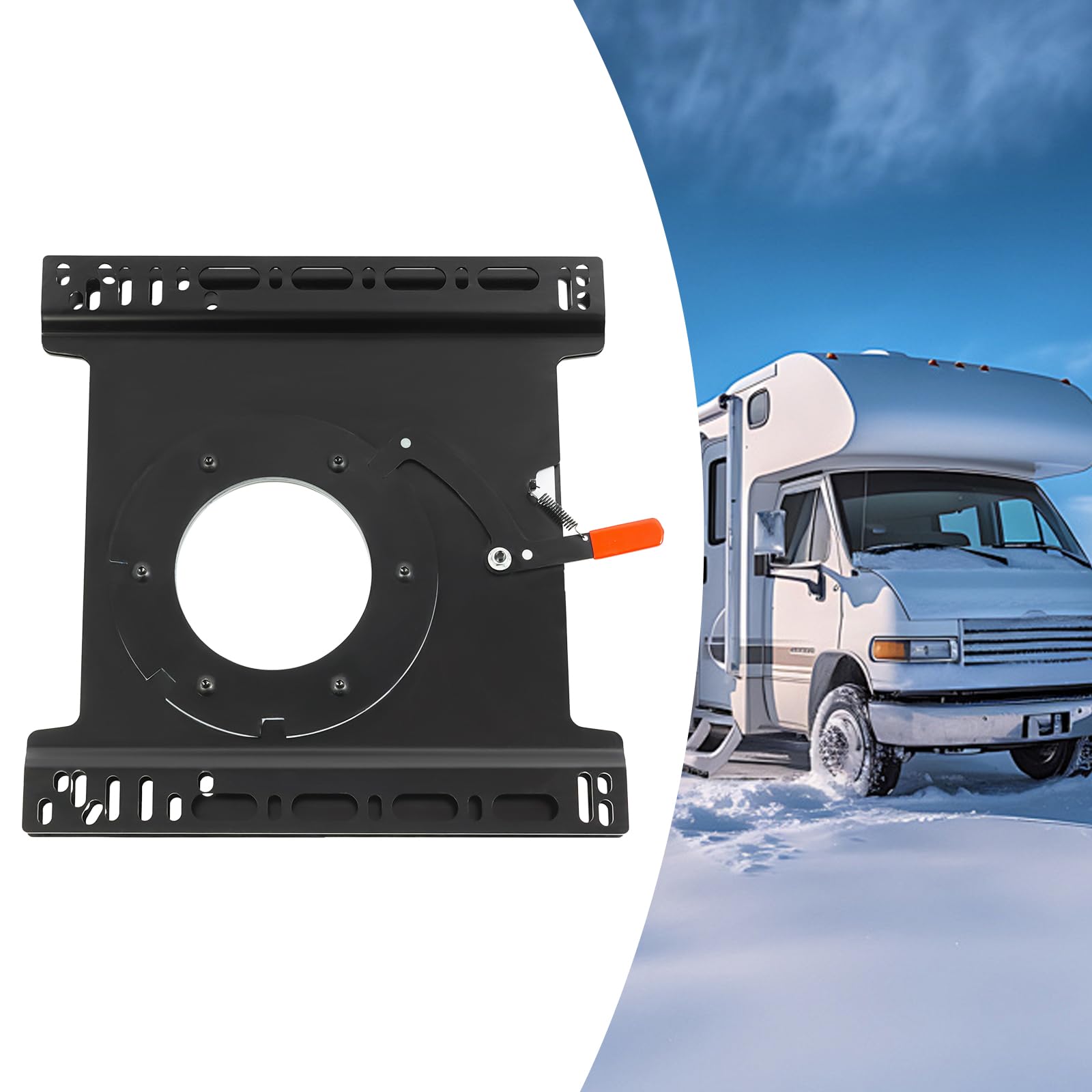 Consola de asiento giratoria 360° Seat Base giratoria de acero para conductor, placa giratoria para autocaravana, Sprinter Transit Camper, furgoneta, adaptador de rotación del asiento