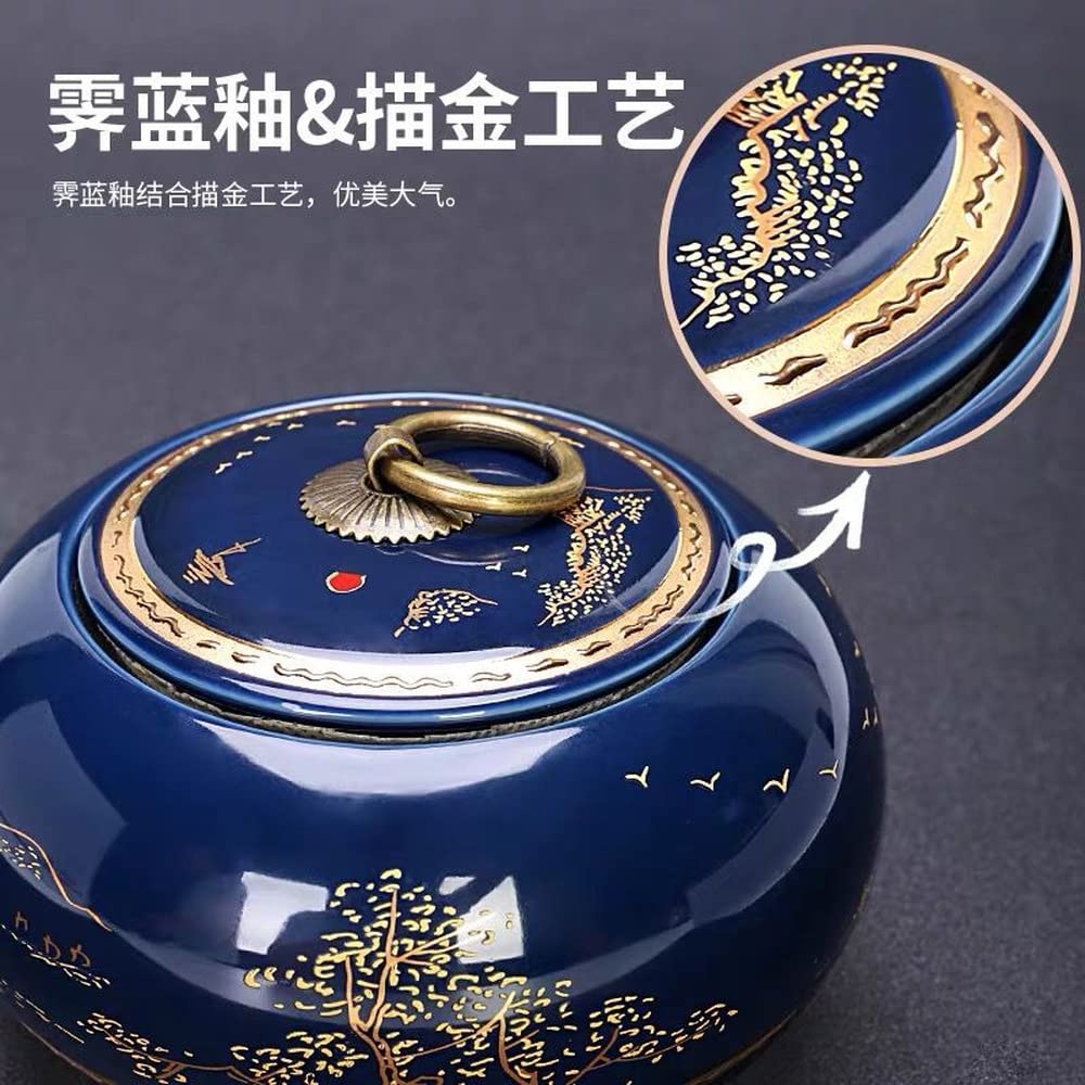 Kawa Pieczęcie Pieczęci Słoik Słoik słoik z fasolą kawy Słoik 12.1 cm Wzór krajobrazu herbata caddy ceramiczna herbata słoik domowy pudełko na herbatę do przechowywania
