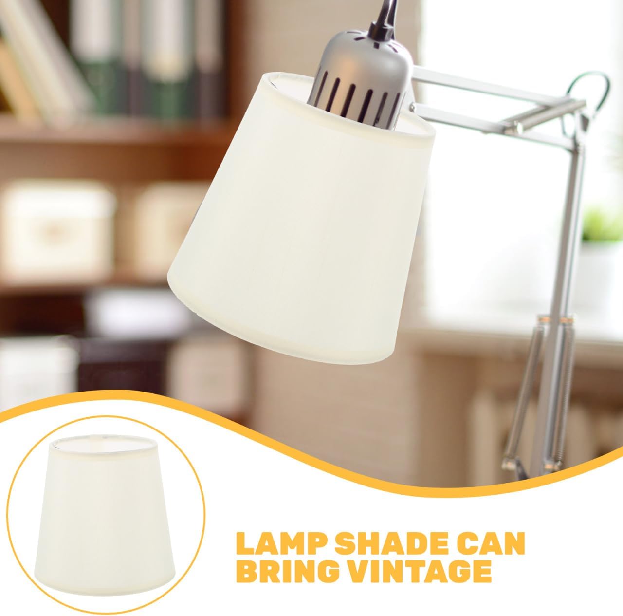 Fomiyes Replacement Lampshade for Table Lamps Light Black Fabric Lampshade Rustic White Pleated Decorative Lamp Shades