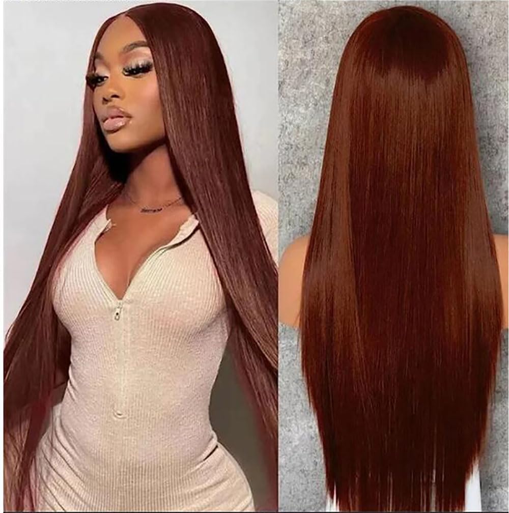 Hxxcoup Lace Front Wig - 13x6 Lace Wig, Human Hair, Reddish, Glueless, Pre-Plucked, Deep Part, 100% Brazilian Remy, No Smell, 20 Inch - Image 3